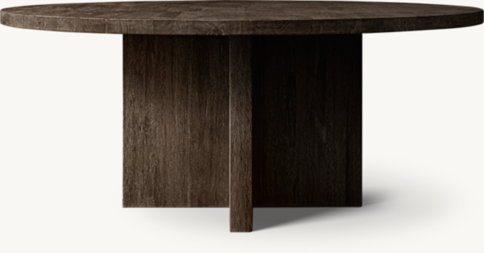 Drifted Reclaimed Oak Round Dining Table