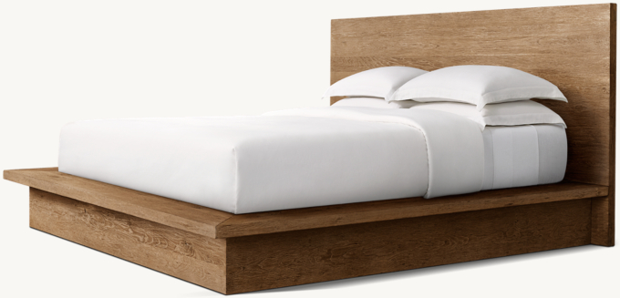 Drifted Reclaimed Oak Panel Bed