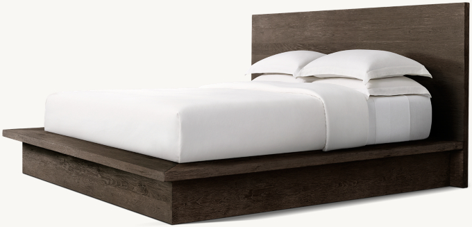 Drifted Reclaimed Oak Panel Bed