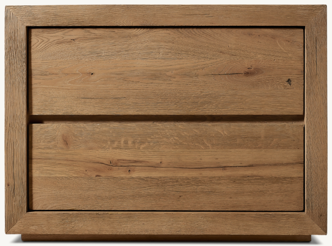 Drifted Reclaimed Oak Closed Nightstand | RH