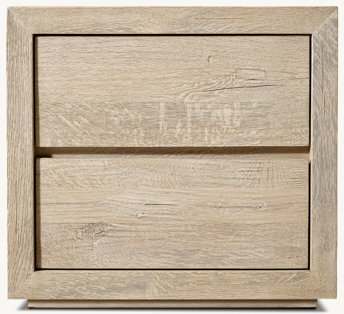 Drifted Reclaimed Oak Closed Nightstand | RH