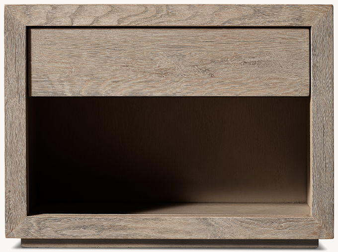 Drifted Reclaimed Oak Open Nightstand