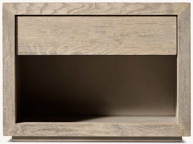 32" nightstand in Drifted Reclaimed Whitewashed Oak.