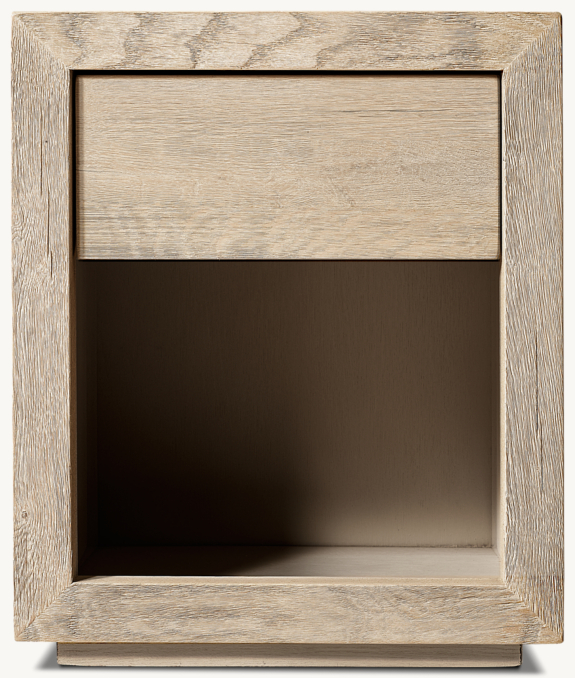 20" nightstand shown in Drifted Reclaimed Whitewashed Oak.