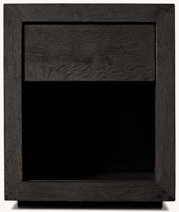 51cm nightstand shown in Drifted Reclaimed Black Oak.