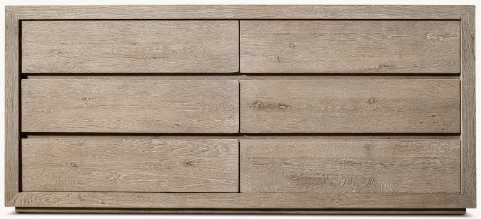Drifted Reclaimed Oak 6-Drawer Dresser | RH