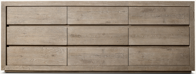 Drifted Reclaimed Oak 9-Drawer Dresser