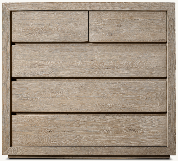 Drifted Reclaimed Oak 5-Drawer Dresser