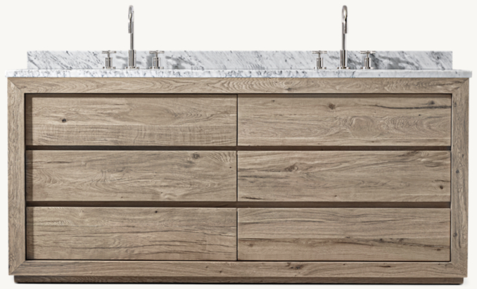 Drifted Reclaimed Oak Double Vanity