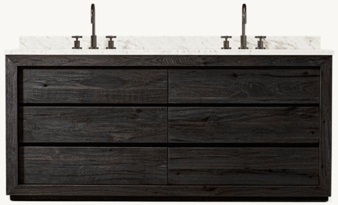 Drifted Reclaimed Oak Double Vanity