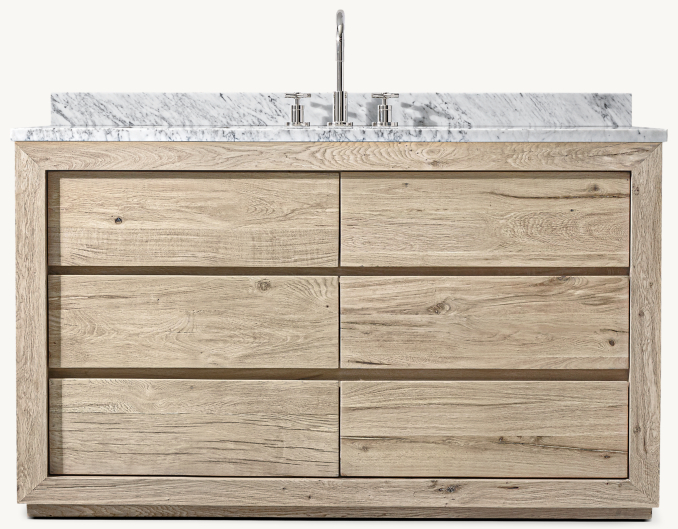 Drifted Reclaimed Oak Single Extra-Wide Vanity
