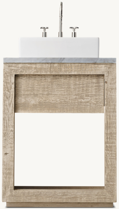 Drifted Reclaimed Oak Powder Washstand