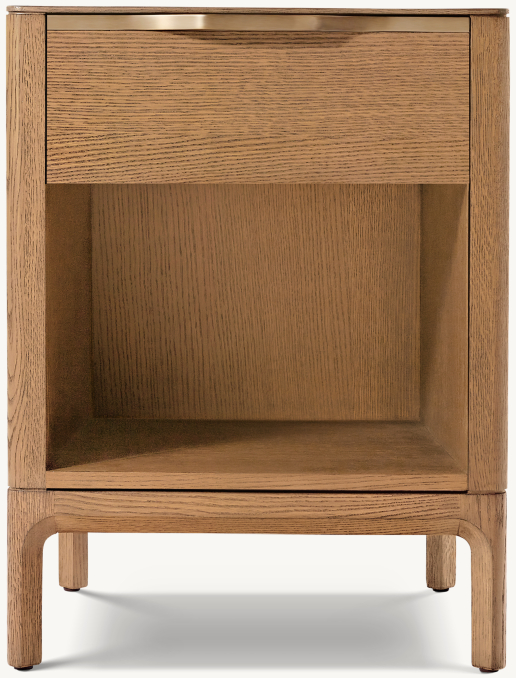 Front view of Padua Open Nightstand 