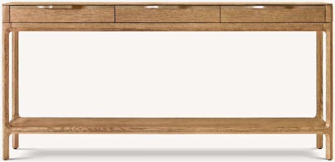 Front view of Padua Console Table With Drawers 