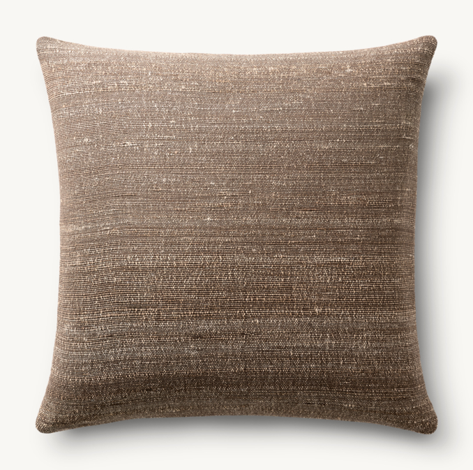 Overhead view of Naya Handwoven Marled Solid Pillow Cover - Square 