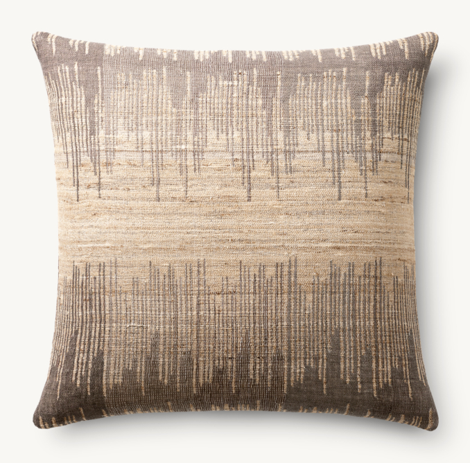 Overhead view of Naya Handwoven Abstract Pillow Cover - Square 
