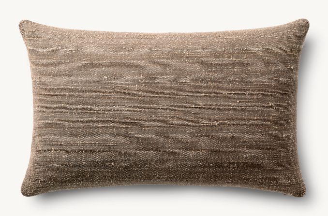 Overhead view of Naya Handwoven Marled Solid Pillow Cover - Lumbar 