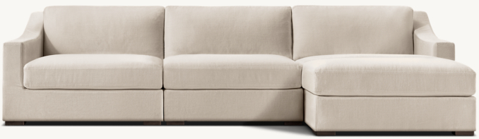 Modena Modular Slope Arm 4-Piece Right-Arm Chaise Sectional | RH
