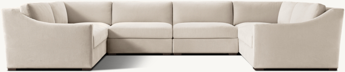 Modena Modular Slope Arm 6-Piece U-Sofa sectional
