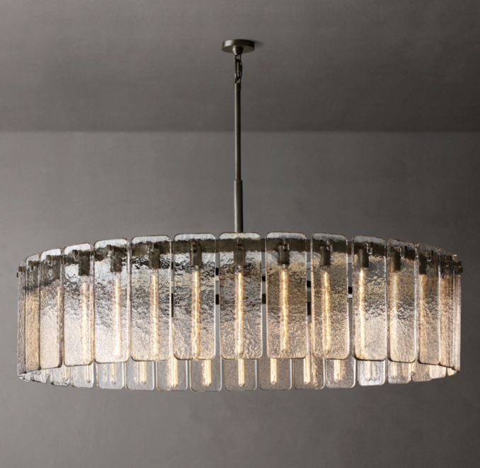 60" chandelier shown in Bronze.
