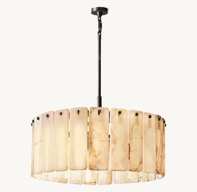 Calamette Onyx Round Chandelier 36\"