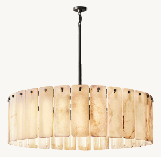 Calamette Onyx Round Chandelier 48\"
