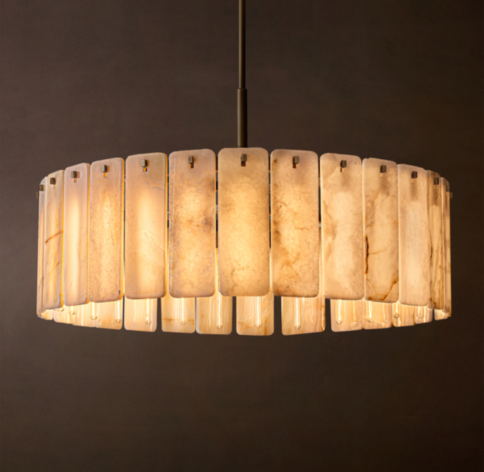 48" chandelier shown in Bronze.