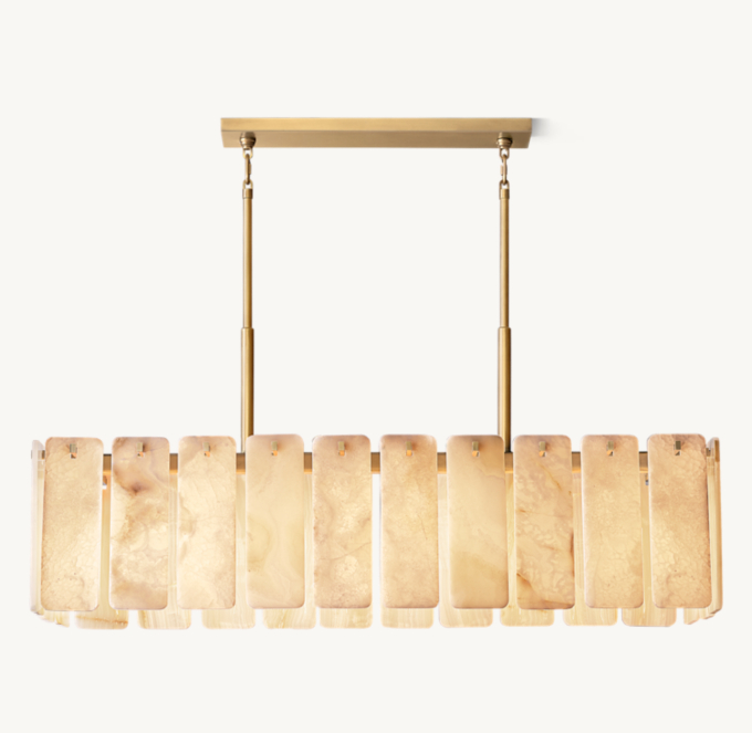 Calamette Onyx Rectangular Chandelier 60\"