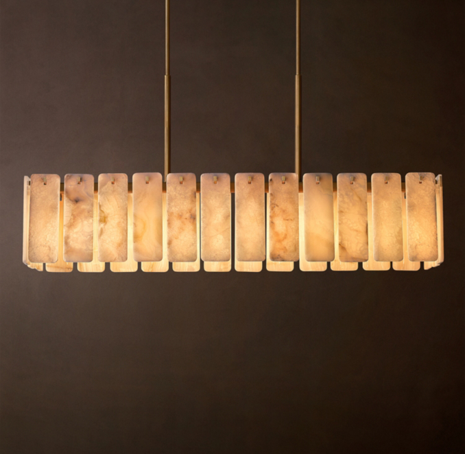 Calamette Onyx Rectangular Chandelier