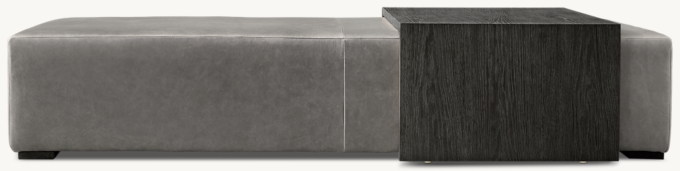 Bridge Leather Coffee Table Ottoman