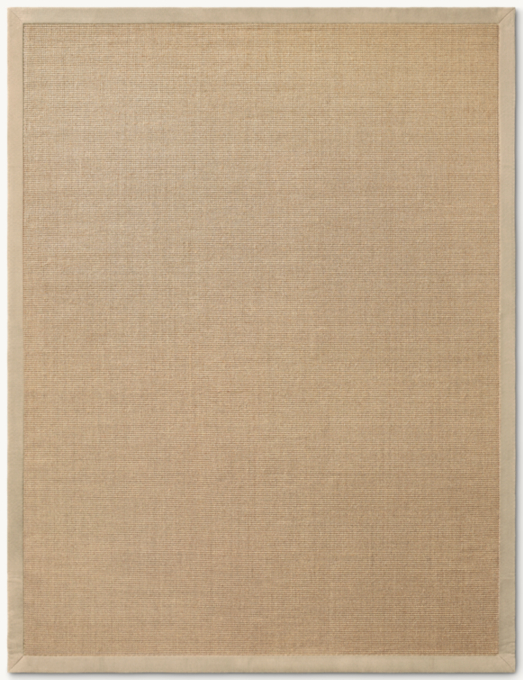 Talara Sisal Rug With Linen Border - Cut-to-Order