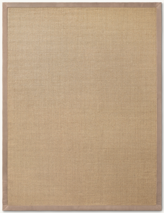 Talara Sisal Rug With Linen Border - Cut-to-Order