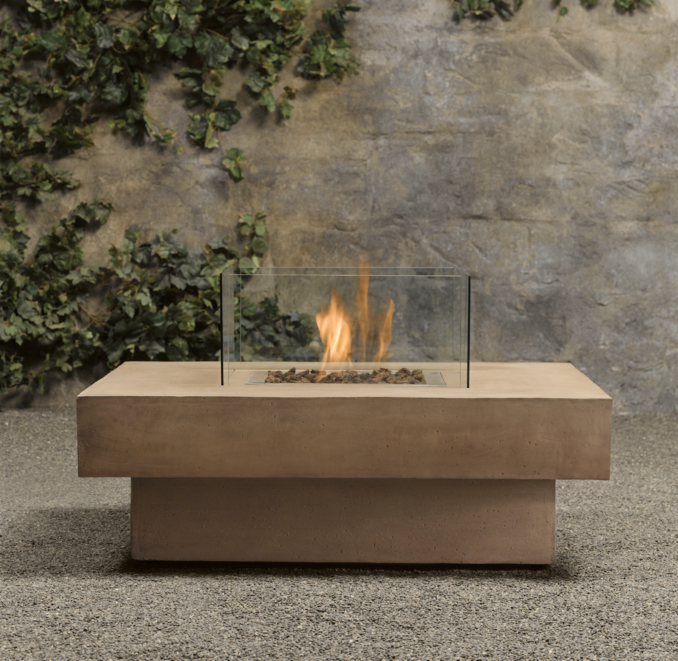 Laguna Concrete Propane Fire Table - Square | RH