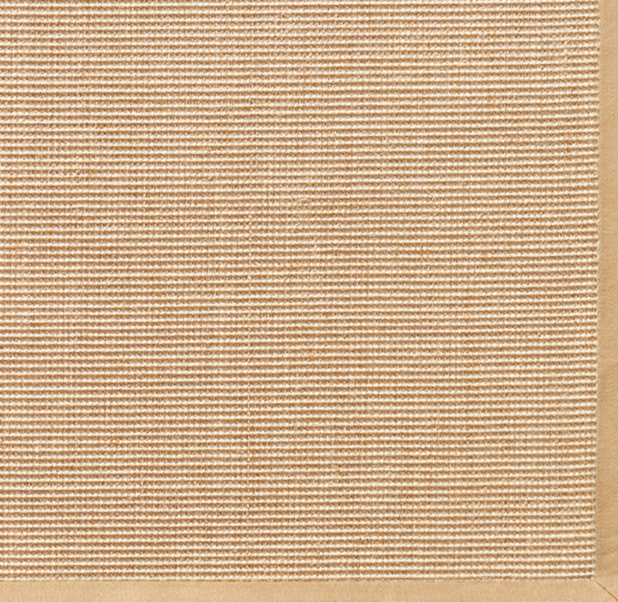 Talara Sisal Rug With Linen Border Swatch | RH