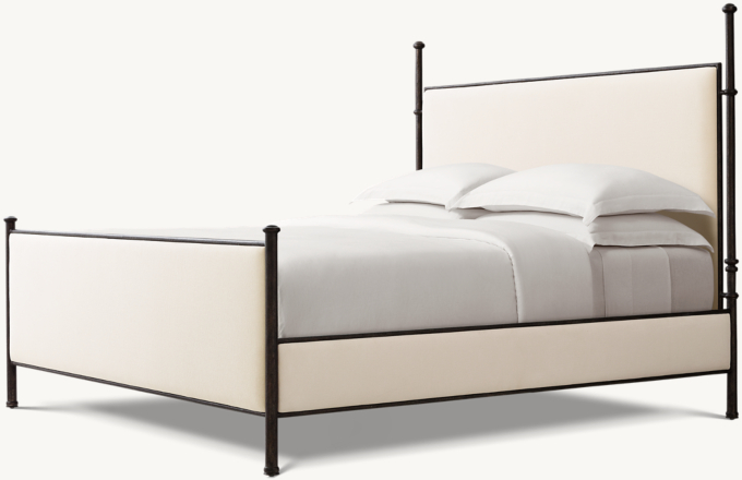 Toulouse Fabric Panel Bed with Footboard