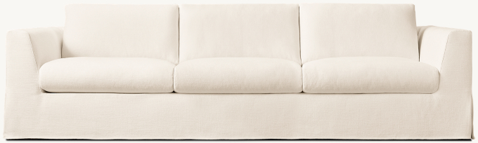 Modena Slipcovered Taper Arm 3-Cushion Sofa