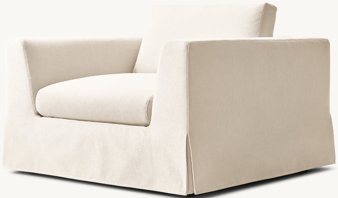 Modena Slipcovered Taper Arm Chair