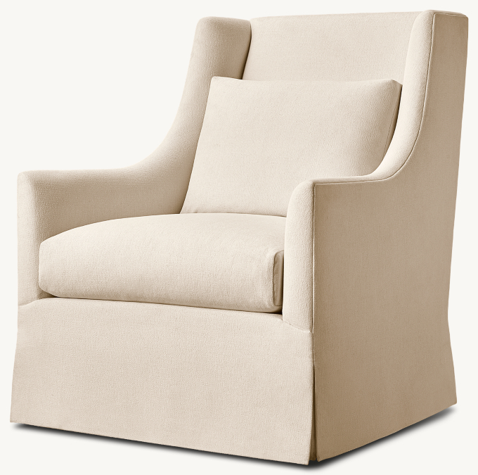 Evelyn Skirted Shelter Arm Swivel Chair