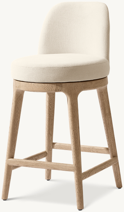 Emma Swivel Fabric Bar & Counter Stool