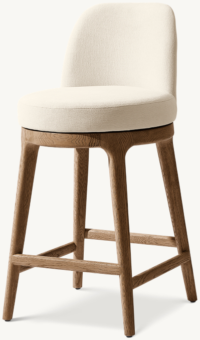 Emma Swivel Fabric Bar & Counter Stool