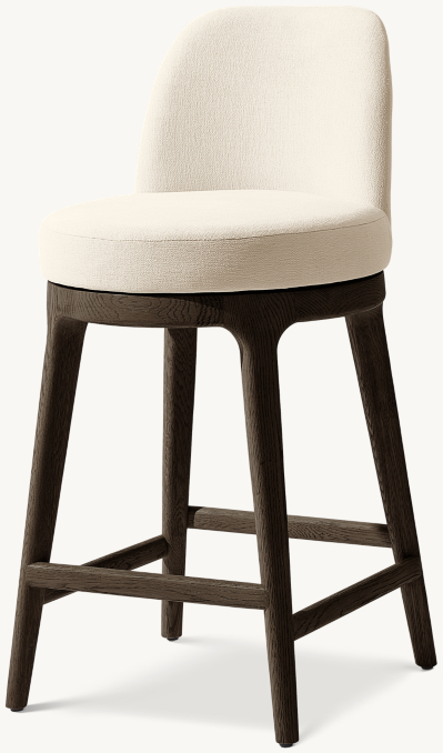 Emma Swivel Fabric Bar & Counter Stool