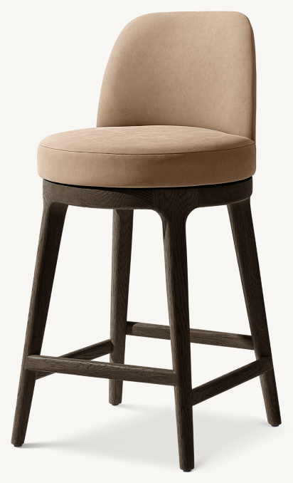 Emma Swivel Leather Bar & Counter Stool