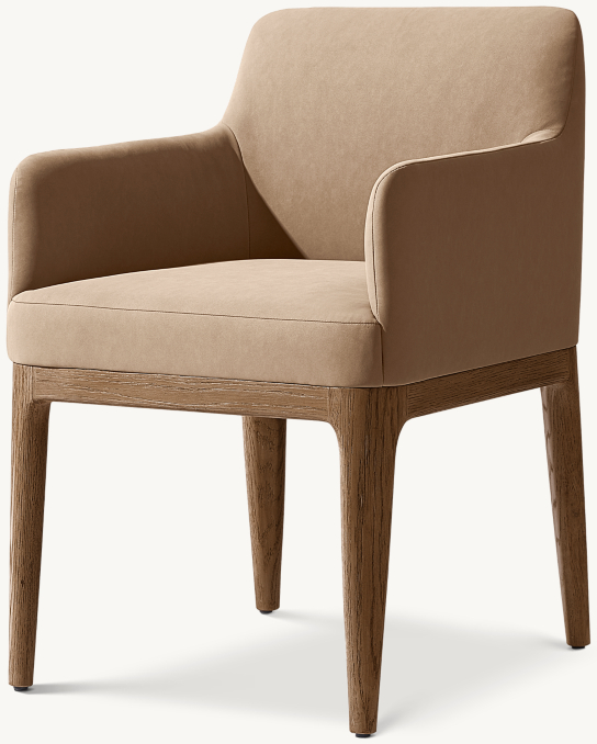 Emma Track Leather Dining Armchair