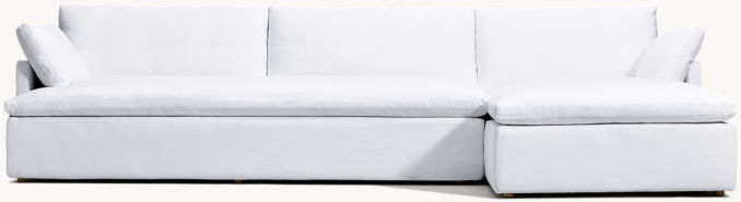 Cloud Track Arm Right-Arm Bench-Cushion Chaise Sectional