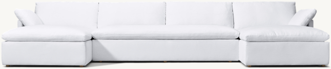 Cloud Track Arm Bench-Cushion U-Chaise Sectional