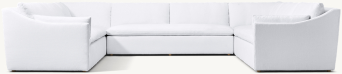 Cloud Slope Arm Bench-Cushion U-Sectional With Modular Corners