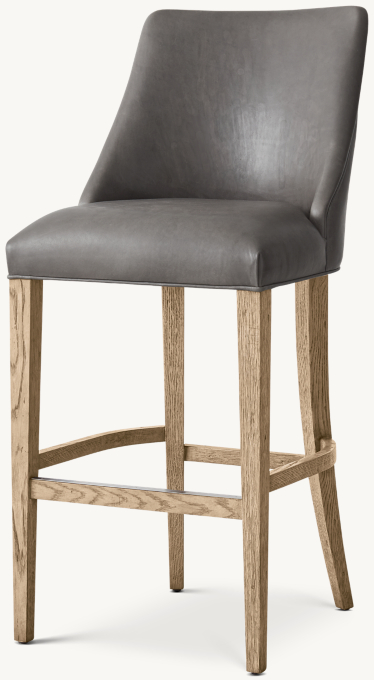 Ella Armless Leather Bar & Counter Stool