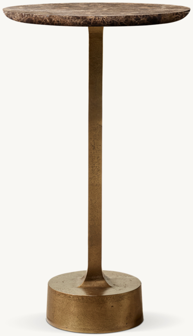 Shown in Brass/Brown Emperador Marble.