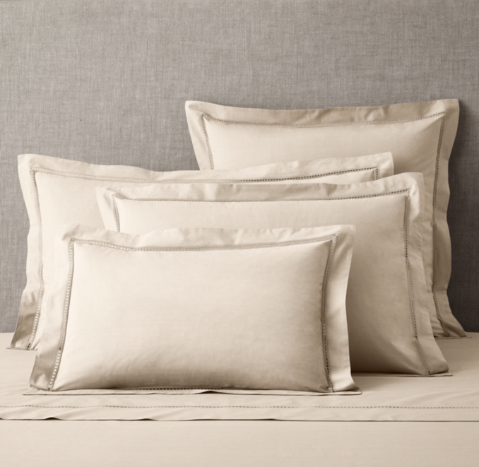 Italian Ladder Stitch Percale Sham