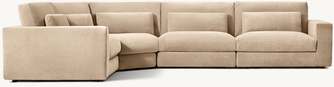 Lugano Modular 4-piece Corner Wedge L-Sectional